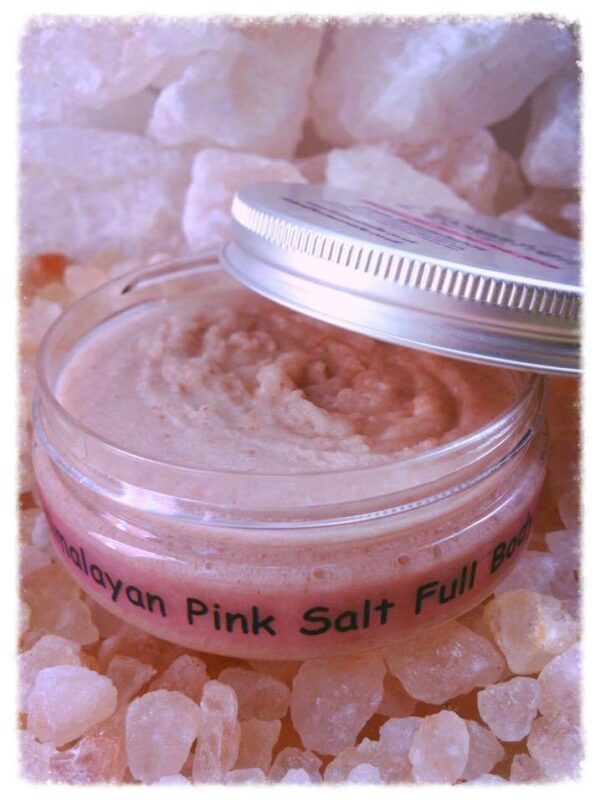 pink salt body scrub