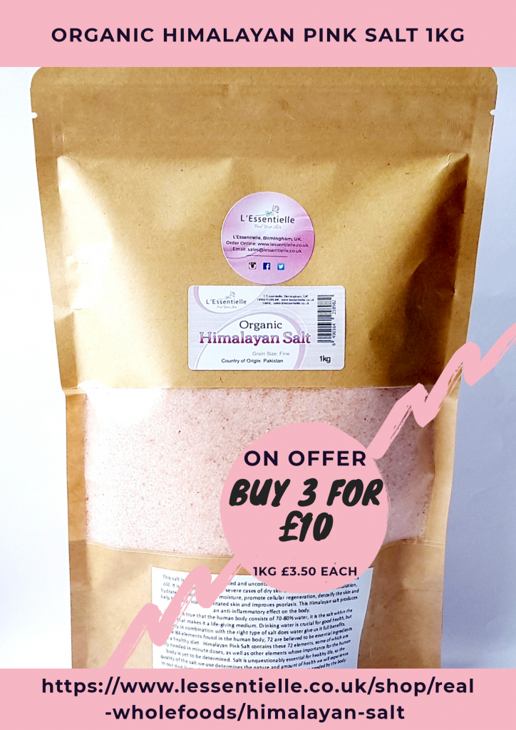 Himalayan Salt For Food x3 1kg L'Essentielle