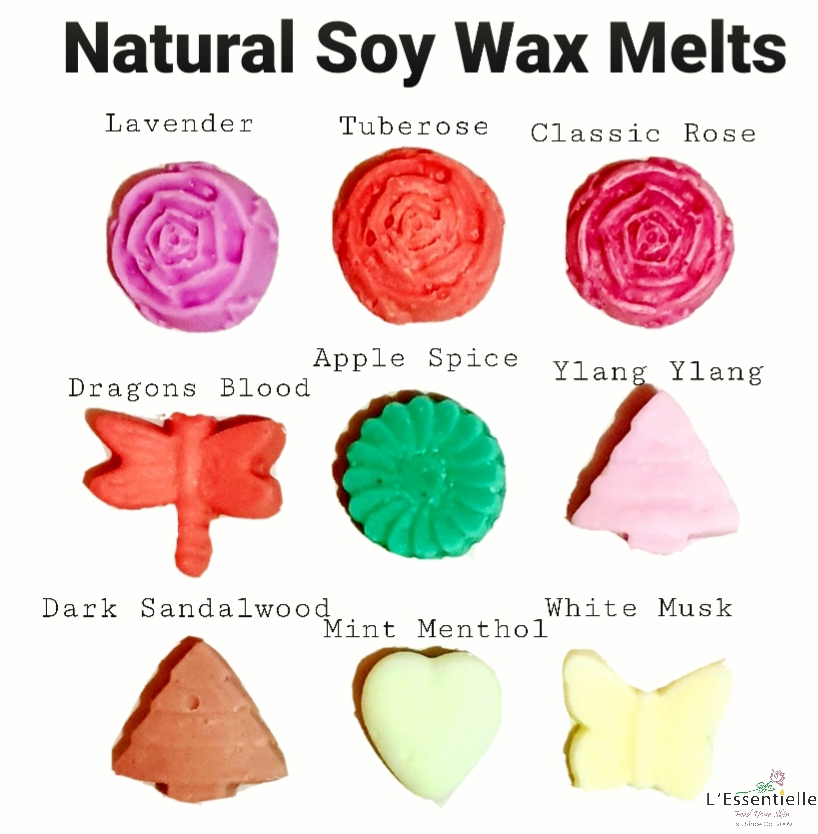 Natural Soy Wax Melts x9 Scents For Oil Burners